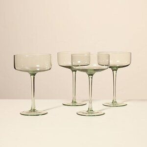 9.8oz Tinted Glass Coupe Drinkware Green Set - Hearth & Hand Magnolia 2024